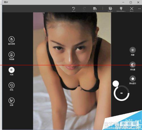 WIN10系统自带照片软件怎么调节照片阴影？4