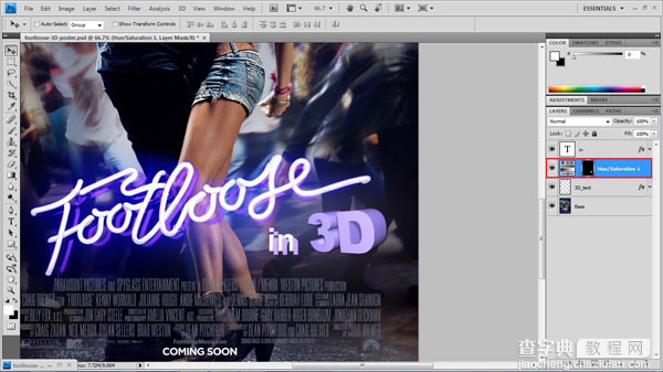 Photoshop打造出重影效果的3D电影海报16