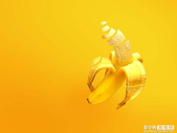 Photoshop设计制作出黄色风格的香蕉桌面壁纸5