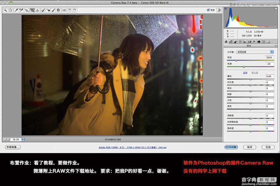 PS利用CameraRaw调出雨夜外景惊艳的冷色效果教程8