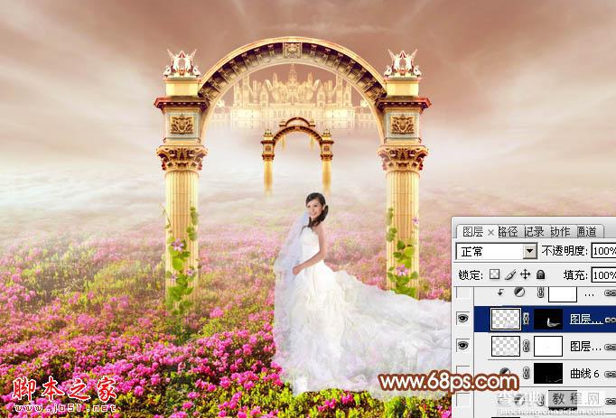 Photoshop设计打造出圣洁唯美梦幻般的天使婚片55