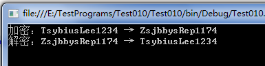 C#实现简易的加密、解密字符串工具类实例1