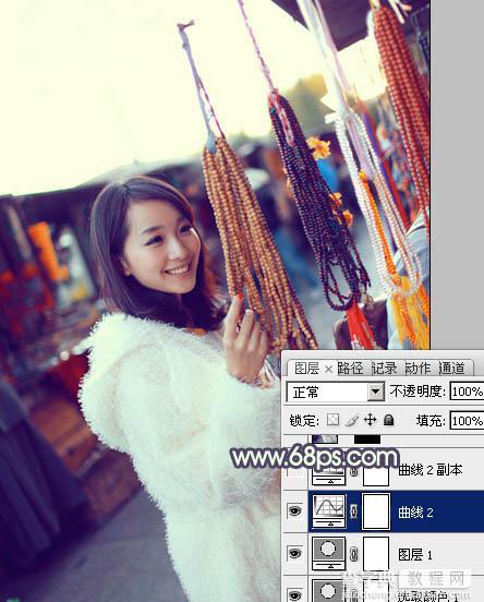 Photoshop为街道上的美女增加阳光色效果教程15