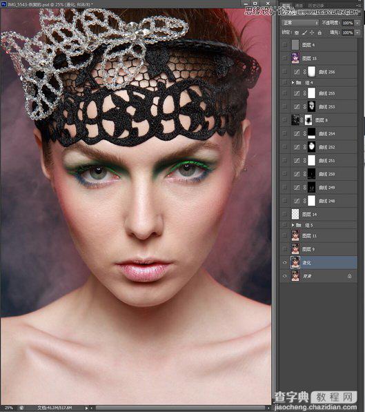 Photoshop详细解析人像照片后期商业时尚彩妆的精修过程3