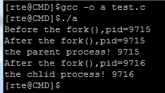 Linux系统中C语言编程创建函数fork()执行解析3