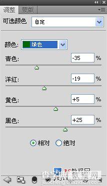 PS将美女图片调出淡绿色意境效果8