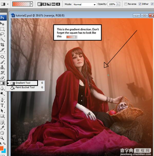 PhotoShop合成制作迷雾森林中的小红帽巫女场景教程64