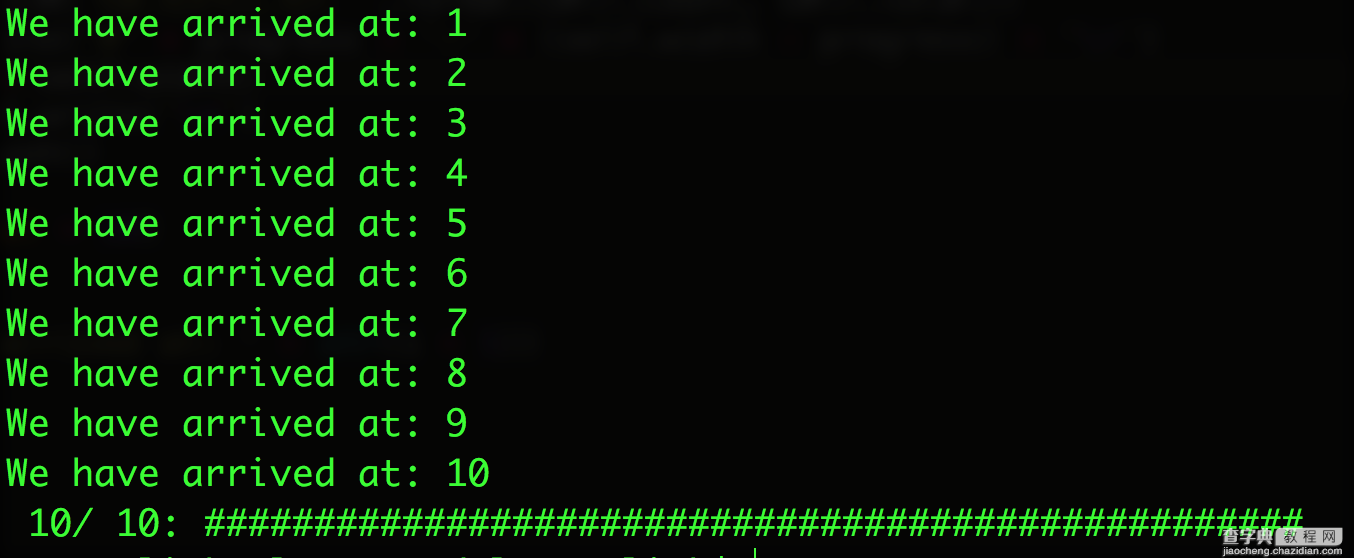 python控制台中实现进度条功能1