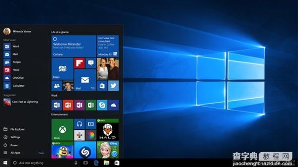 Win10开始菜单功能丰富获好评 拿下设计界奥斯卡1