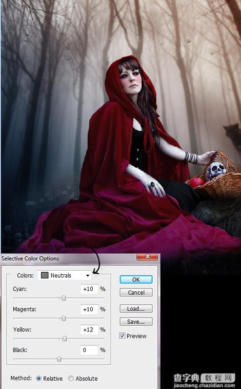 PhotoShop合成制作迷雾森林中的小红帽巫女场景教程68