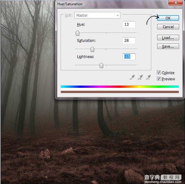 PhotoShop合成制作迷雾森林中的小红帽巫女场景教程13
