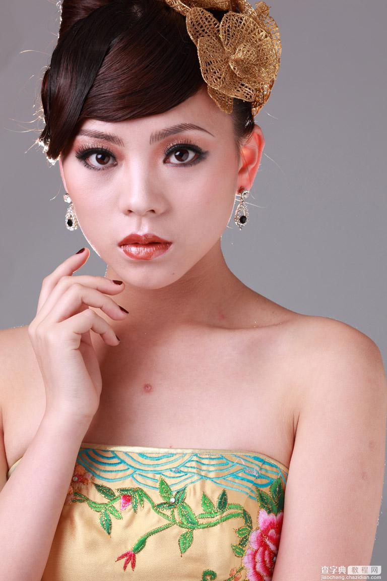 photoshop将美女图片制作具有中国风水墨风格详细教程1