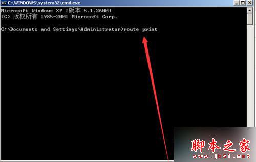 WinXp系统下怎么查看路由表？ WinXp系统查看路由表的方法介绍4