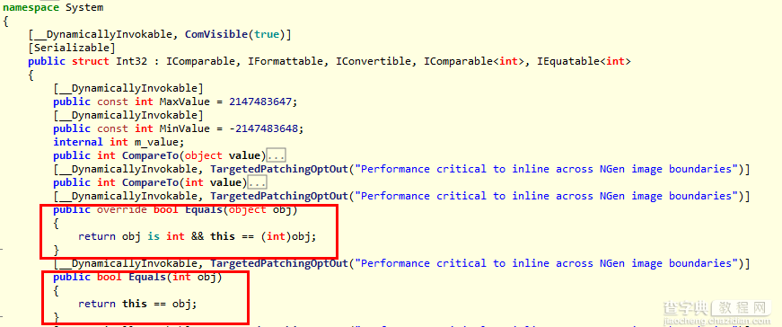 C#值类型、引用类型中的Equals和==的区别浅析3