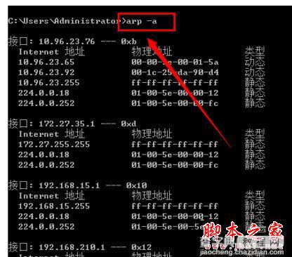 Win7系统怎么查看局域网arp网络状况?7