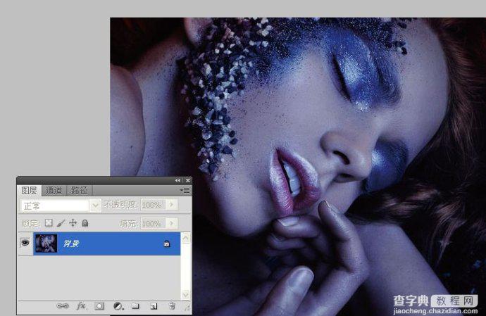 photoshop将蓝色美女图片打造出另类时尚金色肤色教程3