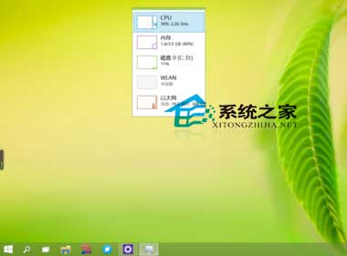 Win10任务管理器性能小窗口模式查看性能信息教程6