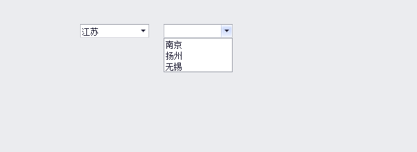 C#省份城市下拉框联动简单实现方法1