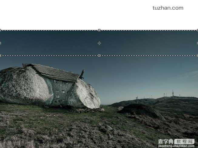 PhotoShop(PS)设计一幅具有超现实感的石屋风景照片实例教程4