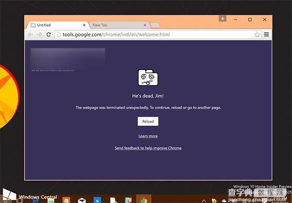 谷歌Chrome浏览器64位在Win10预览版10525中将修复崩溃2
