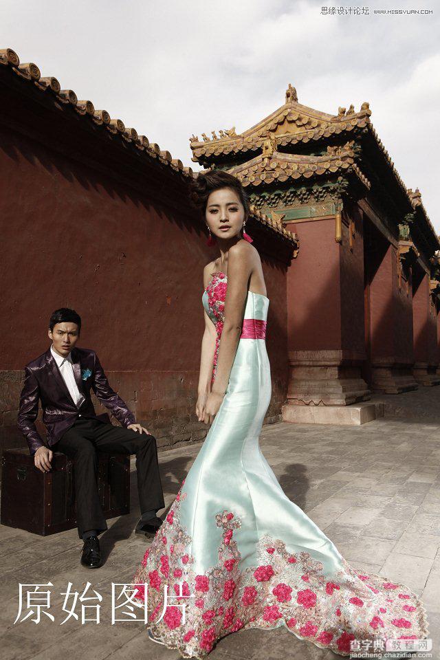 Photoshop为婚纱后期商业精修中国风特效2