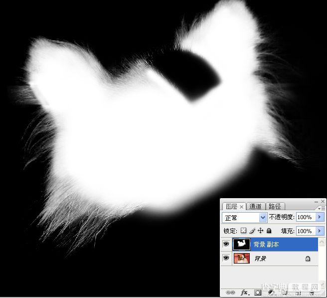 ps利用通道混合器及画笔抠出毛发较多的宠物狗27