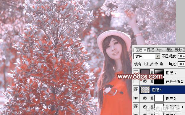 photoshop利用通道替换打造出唯美的淡调紫红色外景人物30