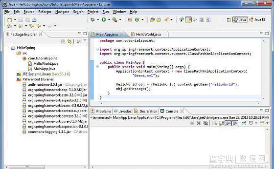 使用Java的Spring框架编写第一个程序Hellow world4
