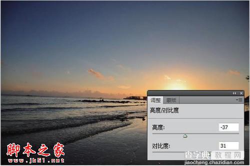 photoshop还原绚烂的海滨落日教程7