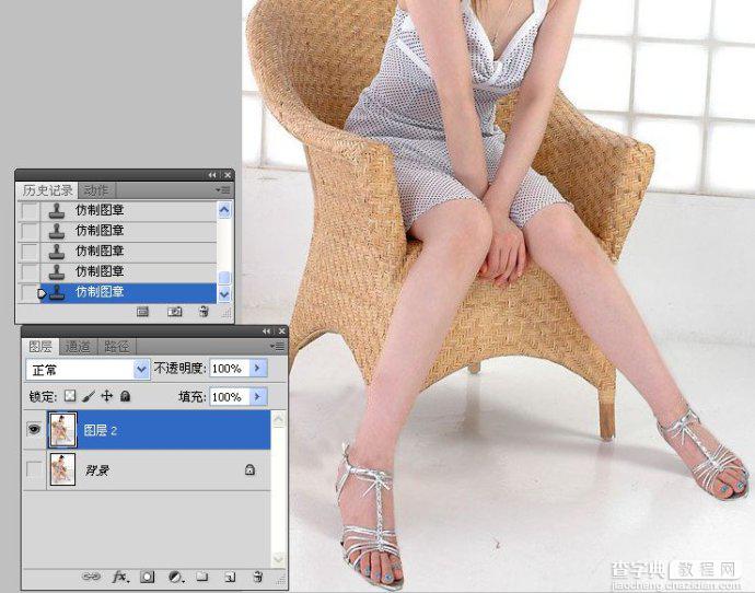 Photoshop为美女腿部拉长修饰教程25