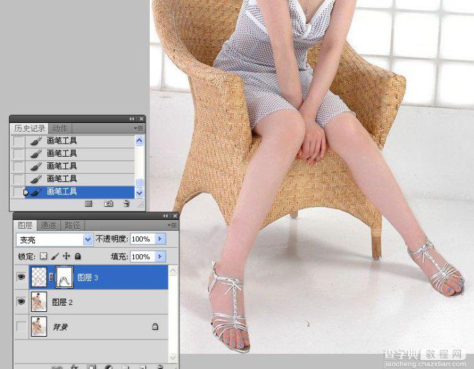 Photoshop为美女腿部拉长修饰教程34