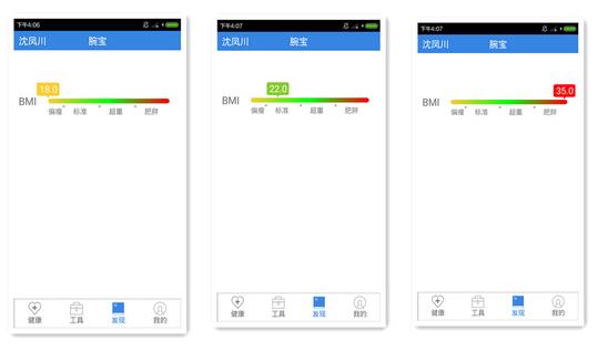 Android自定义View实现BMI指数条1