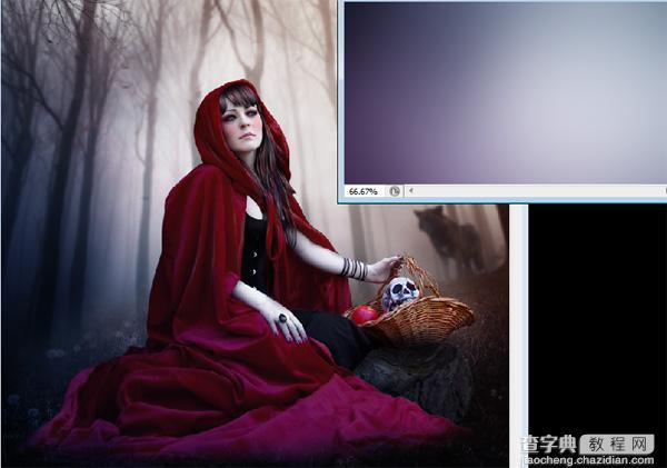 PhotoShop合成制作迷雾森林中的小红帽巫女场景教程69