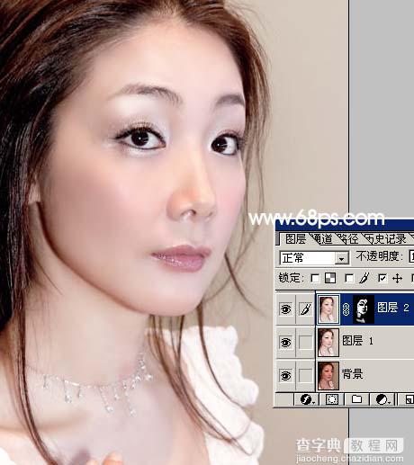 Photoshop快速为美女打造洁白如玉的完美肌肤5