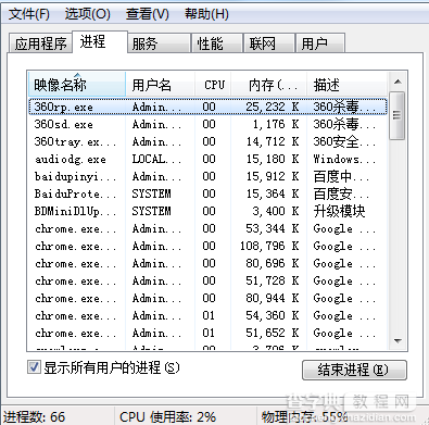 win7任务管理器看不到进程怎么办 任务管理器看不到进程列表的解决方法4