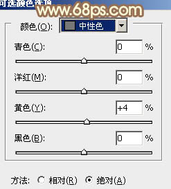 Photoshop给外景人物图片打造出柔美的秋季棕黄色6