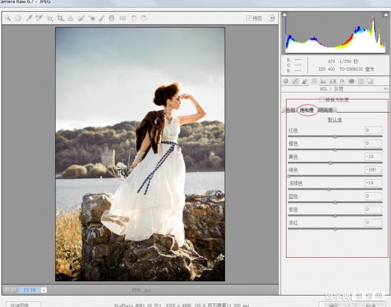 PhotoShop Raw调出高清外景人像图片后期教程9