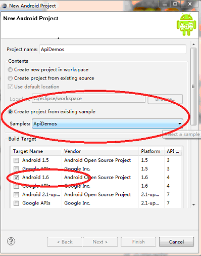 Android ApiDemo示例工程的创建1