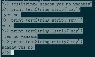 浅谈python中截取字符函数strip，lstrip，rstrip1
