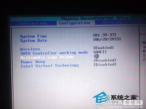 联想Win7笔记本通过BIOS禁止开机声音步骤2