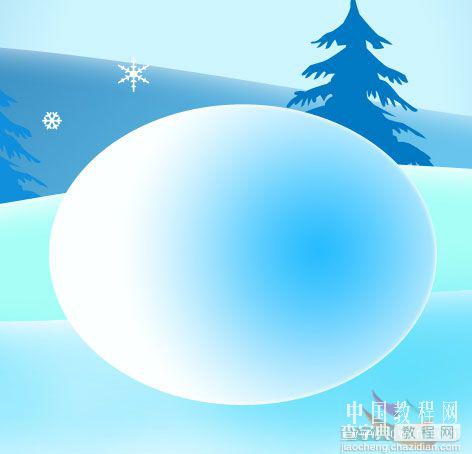Photoshop 蓝色梦幻的雪景壁纸33