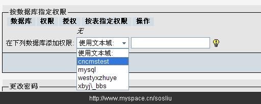 phpmyadmin中为站点设置mysql权限的图文方法8