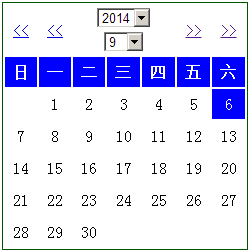 一个比较不错的PHP日历类分享1