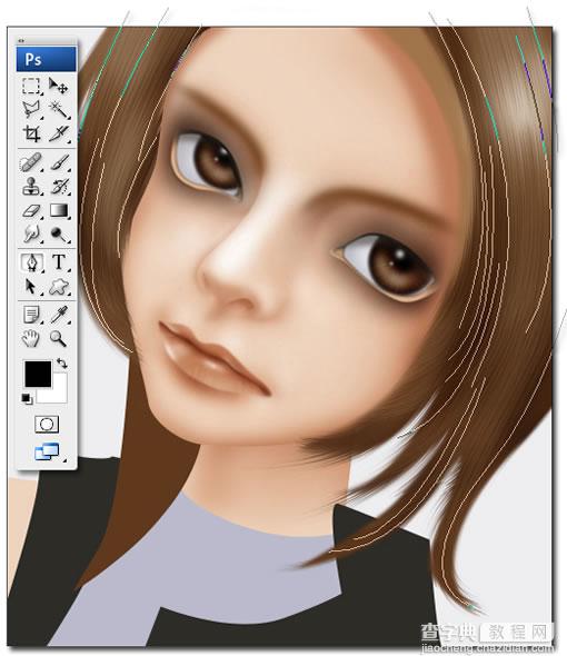 Photoshop手绘卡通人物头发详细教程21