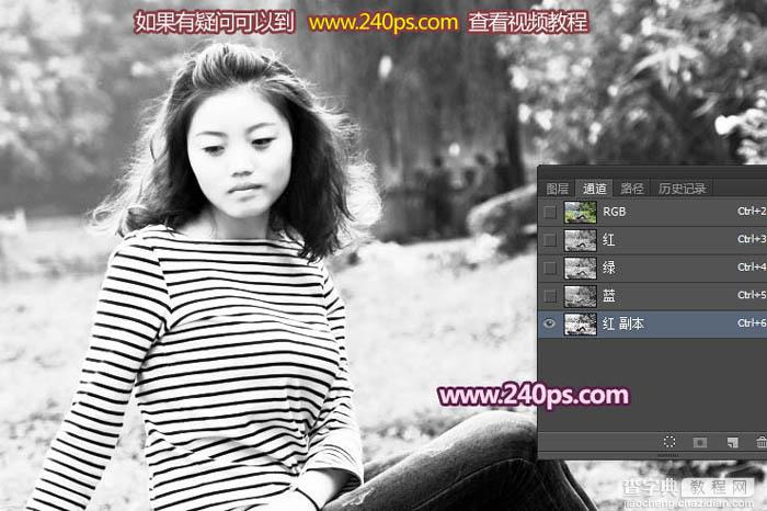 Photoshop利用通道抠出精细的发丝及更换背景色9