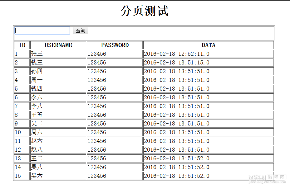 JSP通用分页框架1