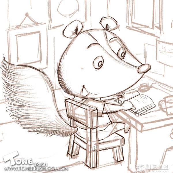 photoshop鼠绘可爱的卡通小鼬鼠5