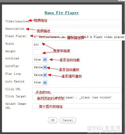 在WordPress中安装使用视频播放器插件Hana Flv Player2