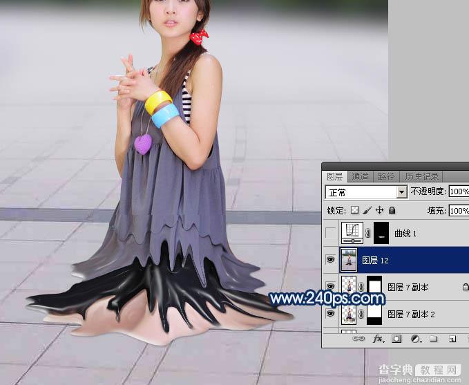 Photoshop利用液化滤镜快速制作人物融化效果32