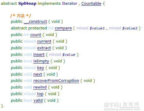 PHP SPL标准库之数据结构堆(SplHeap)简单使用实例2